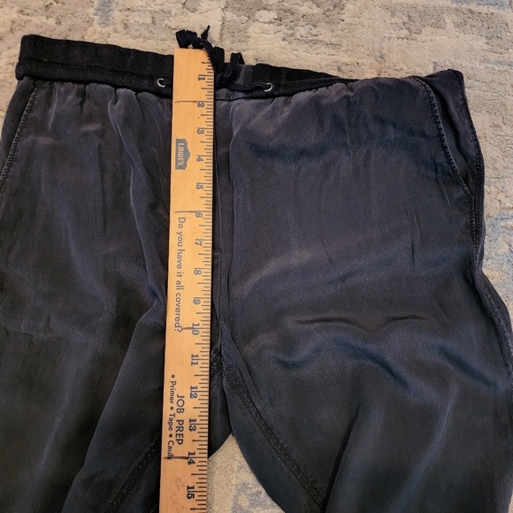 3.1 Phillip Lim black silk ruched joggers - Picture 13 of 14